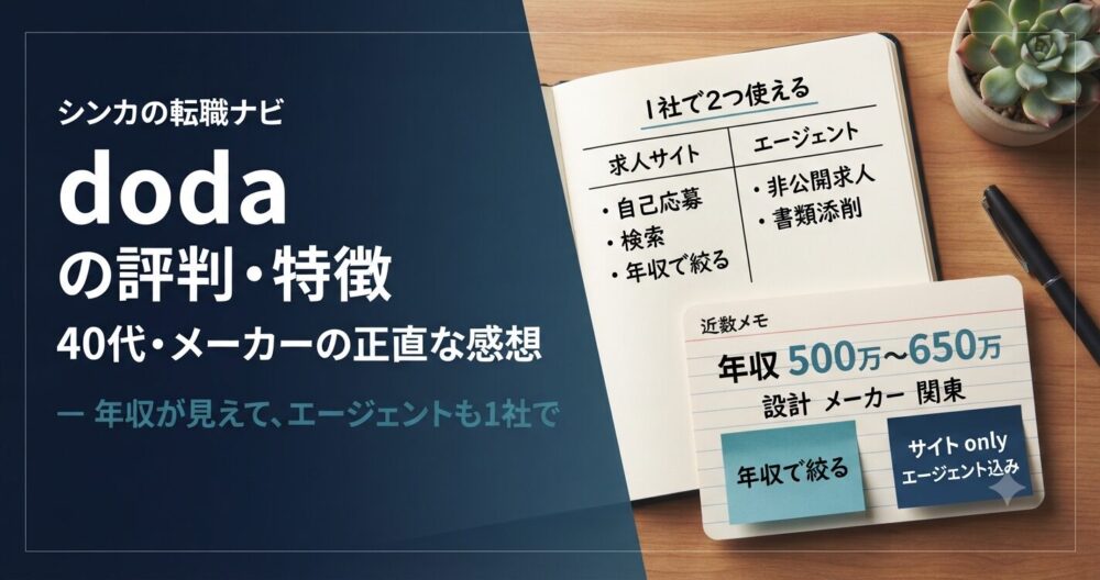 doda の評判・特徴|求人サイトとエージェントを一緒に使える?